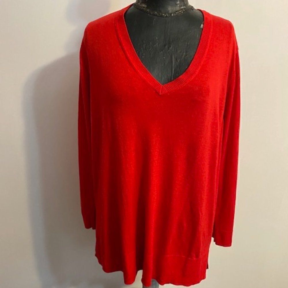 Apt 9 Red V-neck Knit sweater, size  2X